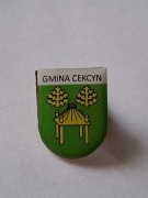 Herb gmina Cekcyn przypinka pin odznaka wpinka