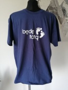 Granatowa koszulka z nadrukiem Będę tatą. Przyszły tata. Rozmiar L. Nowa.