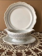 Zestaw porcelanowy talerz 32 cm sosjerka Wałbrzych Maria Teresa PRL