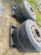 315/80R22,5 DYTON  KOMPLET OPONY NAPĘDOWE NAPĘD TYŁ ZESTAW 4 ST NA FELGAH 