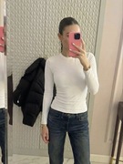 Skims Fits Everybody Marble Longsleeve Bluza biały kremowy slim-fit S nowy