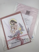 Pamiątka Komunijna dla dziewczynki, komunia ręcznie rysowane, z kopertą