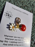 Brelok biedronka, kwiatek, na szczęście, prezent, ladybug, cute, hapiness