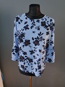 Pieces bluzka niebieska kwiaty S/36