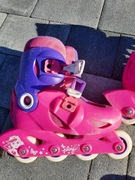 Rolki dziewczęce Play3 różowo-fioletowe Decathlon roz. 30-32