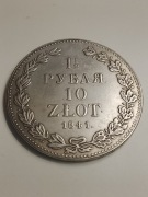 1 1/2 rubla 10 złotych 1841 kopia