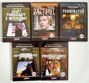 5 DVD: Terminator, Tańczący z wilkami, Trzy dni kondora, Autostopowicz