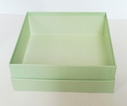 Pudełko ozdobne zielone oliwkowe dekoracyjne box tacka 22,5 x 22,5 x 7,8 cm