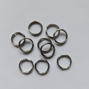 Kółka do kluczy, breloków 10mm srebrne - 10szt 
