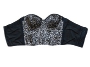Gorset top welurowy panterka TopShop 36,S/38,M