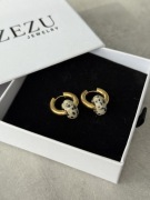 Kolczyki ceramiczne zawieszka dalmatyński jaspis