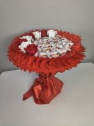 Bukiet słodki Raffaello róże mydlane prezent dla niej urodziny rocznica