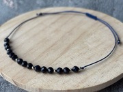Bransoletka na sznurku kamień naturalny Noc Kairu elegancka na Święta