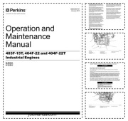 Perkins 403F-15T 404F-22 404F-22T Operators Manual Instr obslugi DTR