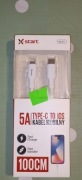 Kabel X-start USB Typ-C do iOS Lightning 5A 100 cm – szybkie ładowanie