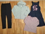 zestaw 4 szt 140 bluza/ sukienka/ bluzka/ spodnie Cool Club