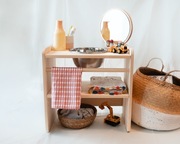 Umywalka drewniana wąska dla dzieci Montessori