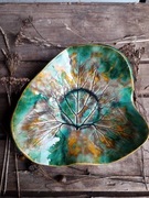 Ceramiczna misa liść, rękodzieło 