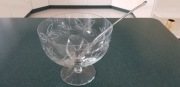 Kryształowa misa do ponch-u + chochelka - głęboki PRL