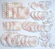 SERWETKI KORONKI RÓŻE SCRAPBOOKING ZESTAW 13.