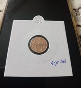 1 grosz 1938 w holderze 