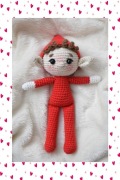 Świąteczny elfik, amigurumi