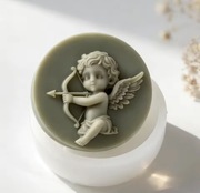 AMOREK Z ŁUKIEM Walentynki forma silikonowa 8*8*3.5 do Odlewów Mydła Gipsu 