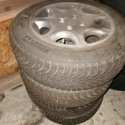 Felgi aluminiowe 4x108 z prawie nowymi oponami