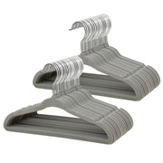 Wieszaki na ubrania dla dzieci Velvet welurowe antypoślizgowe 48 szt szary