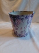 Wiaderko ozdobne decoupage