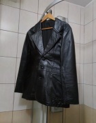 kurtka skórzana L Harrison Peters damska czarna vintage skóra classic UK En