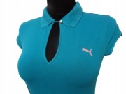 *II PUMA T-SHIRT DAMSKI S/M 36 38 TURKUSOWY