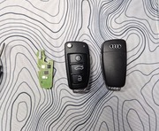 Nowy kluczyk audi a6 c5, kompletny z grotem i transponderem