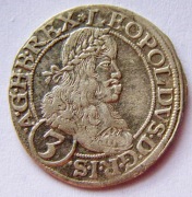 Leopold I. 3 krajcary 1665 r.AC - Wiedeń