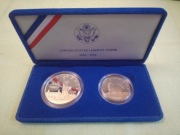 Srebrny dolar USA 1986 Jubileuszowy Zestaw proof 100 lat Statuły Wolności 