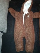 Uroczy nowy kombinezon dziewczyna i chłopiec r.74 z polarem 