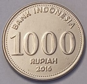 Indonezja 1000 rupii 2016 r. piękna moneta