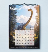 Kalendarz ścienny A3 – DINOZAURY 2026 Każdy miesiąc z inną ciekawostką!