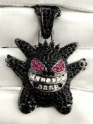 Naszyjnik czarny pokemon gengar wisiorek swag chain drill trap ice drip