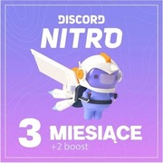 Discord nitro 3 miesiące + 2 doładowania serwerów TYLKO NOWE KONTA