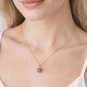 Naszyjnik wisiorek kamień naturalny jadeit na złotym łańcuszku subtelny