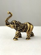 Figurka kolekcjonerska metalowa upominek słoń słonik na szczęście prezent