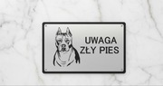Wyjątkowe tabliczki uwaga zły pies duży wybór Tabliczek 