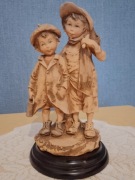 Vintage 1980r Giuseppe Armani RUNAWAYS figurka dwóch chłopców włóczęgów. EF