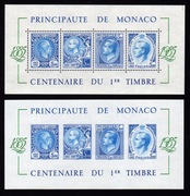 Monako - 100 lat znaczka, Mi bl.31**A,B, Słania