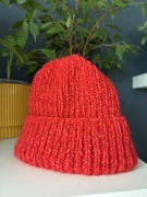 Wełniana czapka handmade Tomato