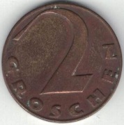 Austria 2 groschen 1925 - 19 mm - nr 1