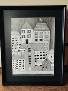 Obraz "miasto" ręcznie rysowany