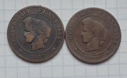 #1136 Francja 5 centymów 1873 K i 1882 A