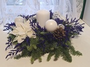 Wianek Świąteczny bożonarodzeniowy na stół,  jodła nobilis 